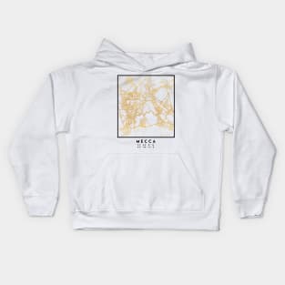 MECCA SAUDI ARABIA CITY STREET MAP ART Kids Hoodie